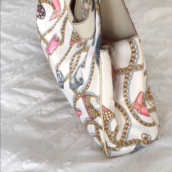 SOLD Gucci satin and leather tote satchel dust bag - Picture 7 of 8